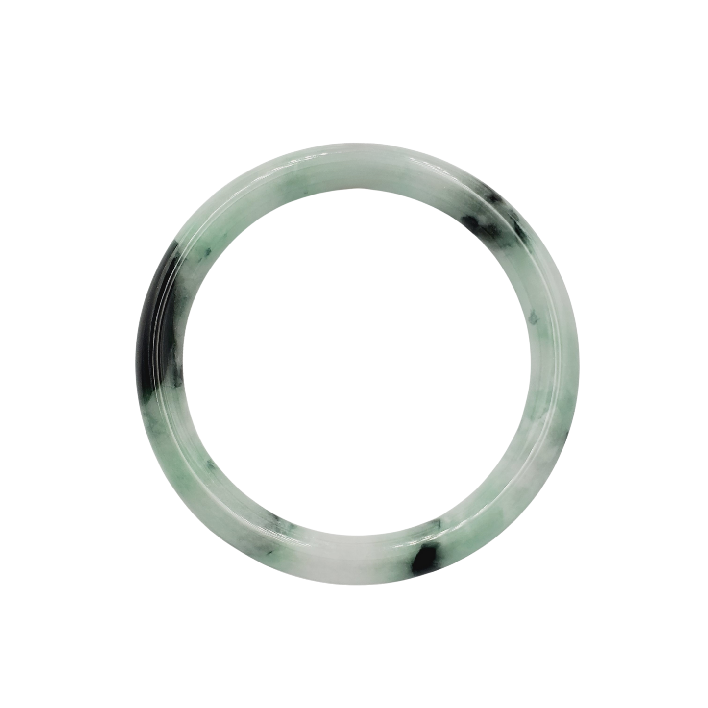 High Quality 48–72mm Natural-Colour Jade White to Light Green Bangle Gift for Her Grandma Mom Feng Shui Black Spot Personalized