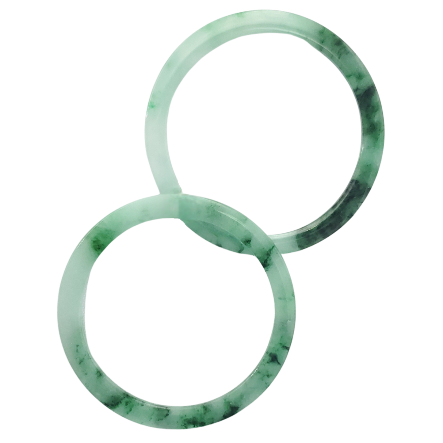 High Quality 48–72mm Natural-Colour Jade White Green Black Spot Bangle Gift for Her Mom Grandma Feng Shui Personalized Jewelry