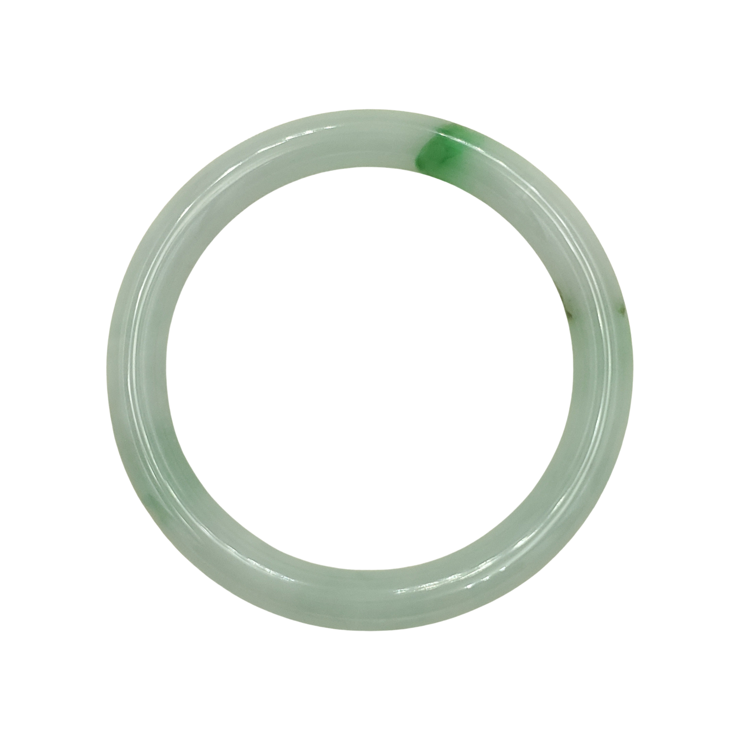 High Quality 48–72mm Natural-Colour Jade White Green Floating Veins YingMart Bangle Bracelets Gift for Her Grandmother Sister Mens
