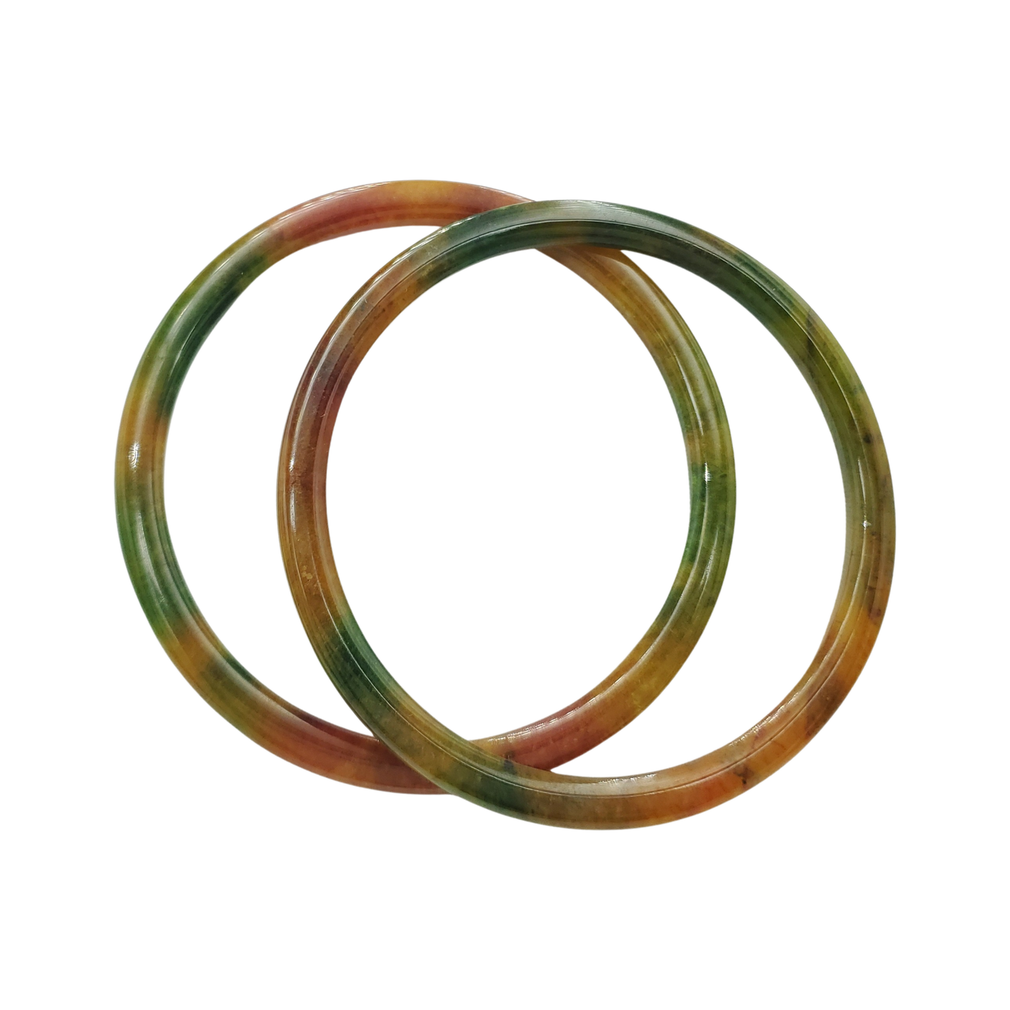 High Quality 48–60mm Pair Jadeite Jade Yellow Green Red YingMart Bracelets Gift for Her Mom Sister Mens Personalized Feng Shui