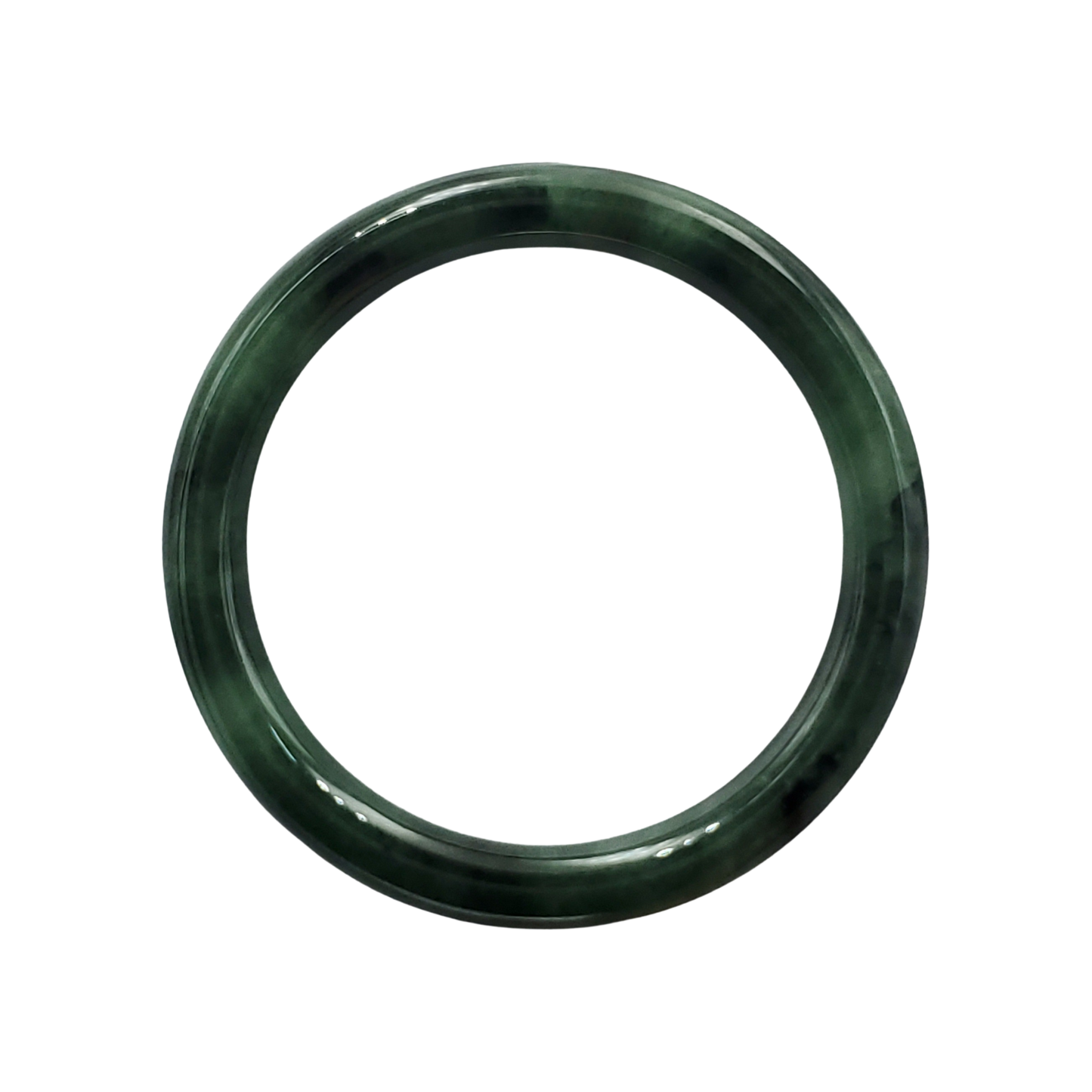 High Quality 48–60mm Jadeite Jade Round Green Olive Black YingMart Bangle Gift for Her Mother Mens Sister Feng Shui