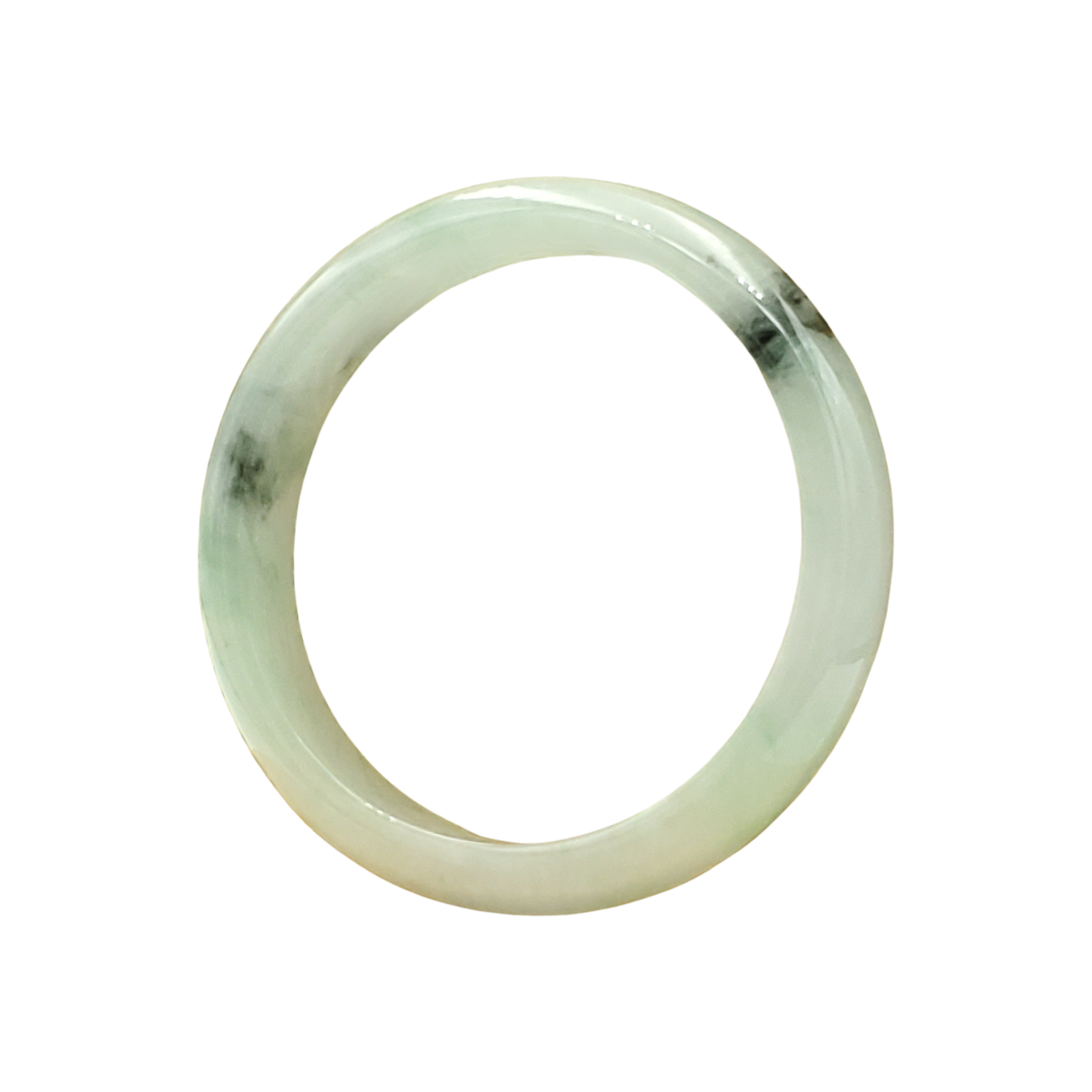 High Quality 48–72mm Natural-Colour Jade White to Light Green YingMart Bangle Gift for Mom Grandma Sister Mens Feng Shui Personalized