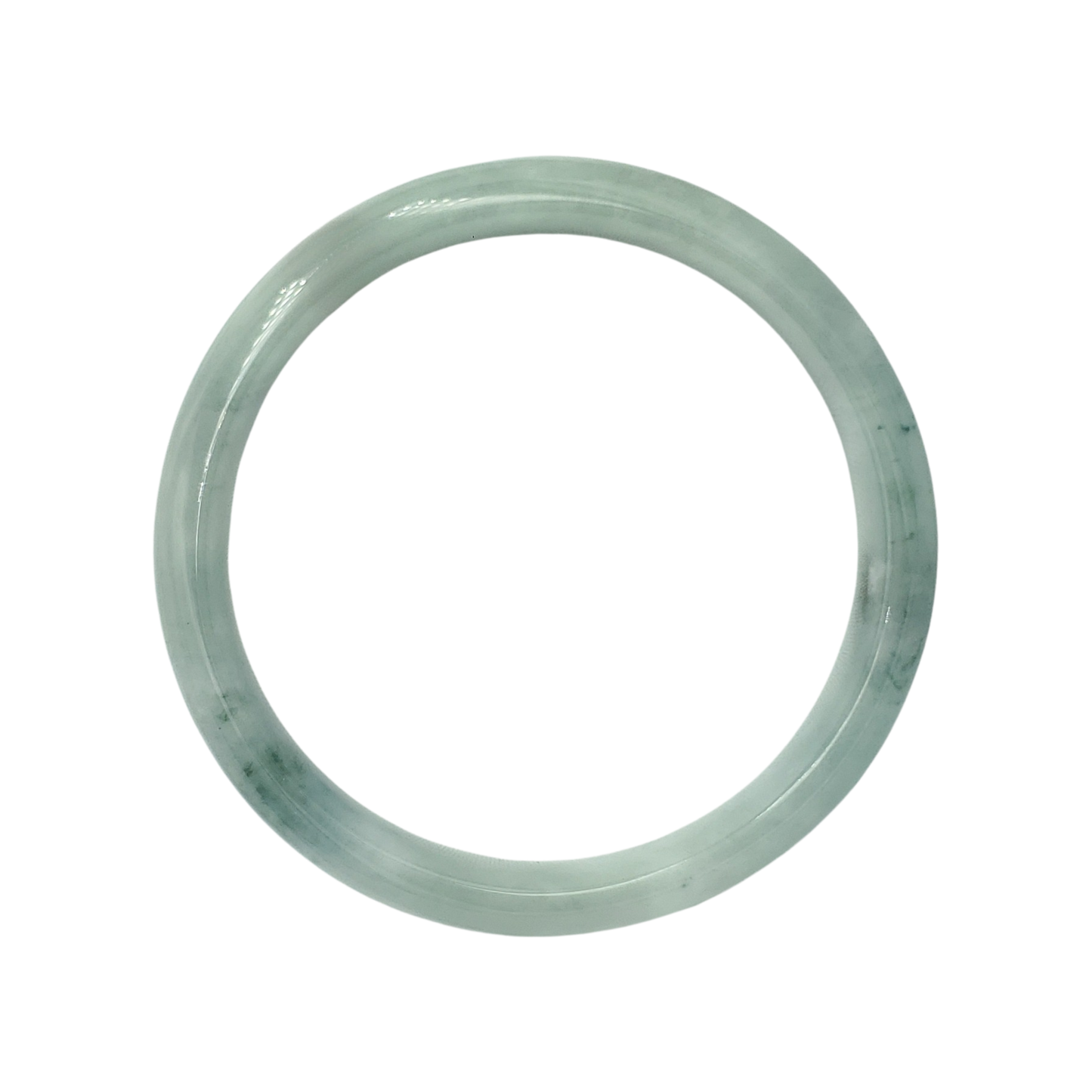High Quality 48–72mm Natural-Colour Jade White to Blue Shade YingMart Jadeite Bangle Bracelets Burmese Gift for Her Grandma Mom