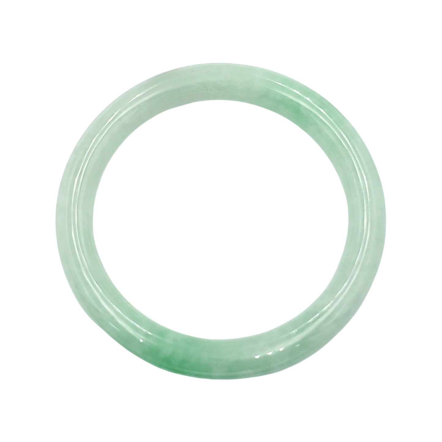 High Quality 48–72mm Natural-Colour Jade White to Light Green YingMart Bangle Jadeite Gift for Her Mom Mens Grandma Sister Feng Shui
