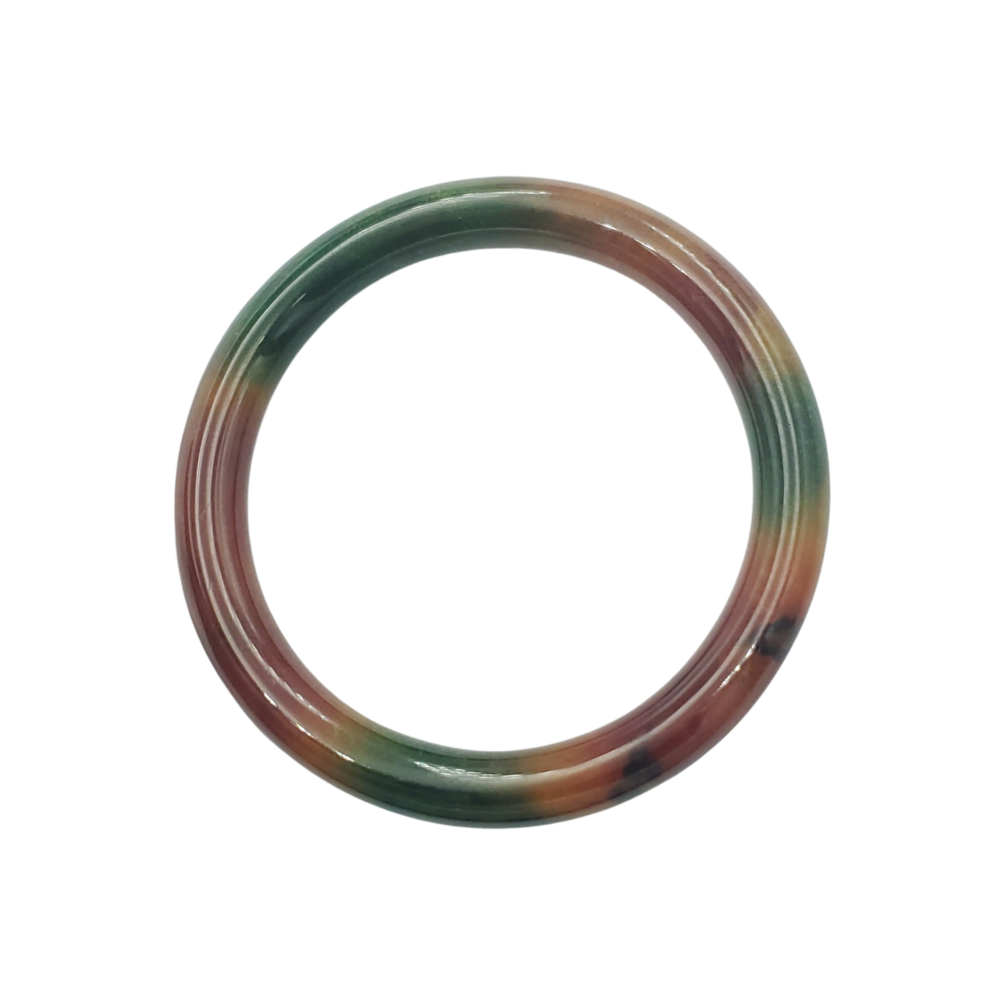 High Quality 48–72mm Jadeite Jade Yellow Green Black Brown Spot YingMart Bangle Bracelets Gift for Her Feng Shui Grandma Sister