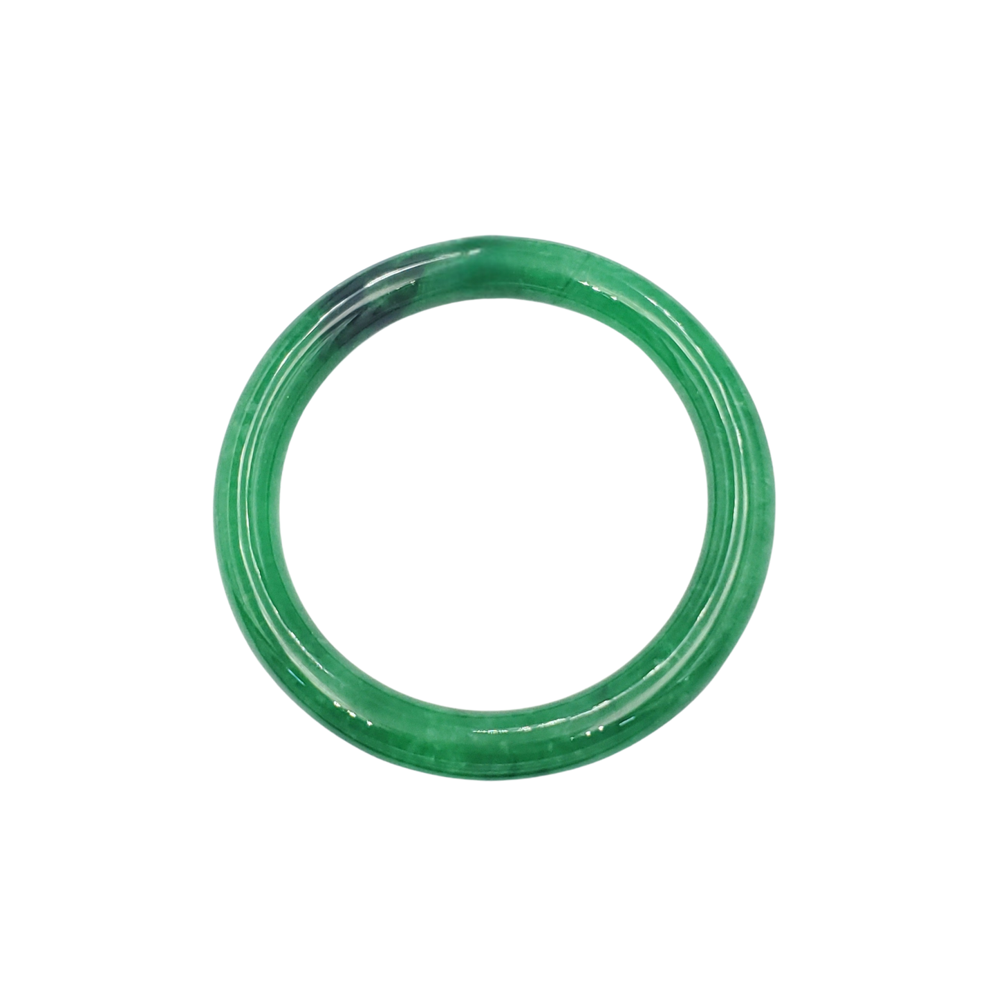 High Quality 48–72mm Jadeite Jade Green Black Spot YingMart Bangle Bracelets Gift for Her Mom Feng Shui Grandma Sister