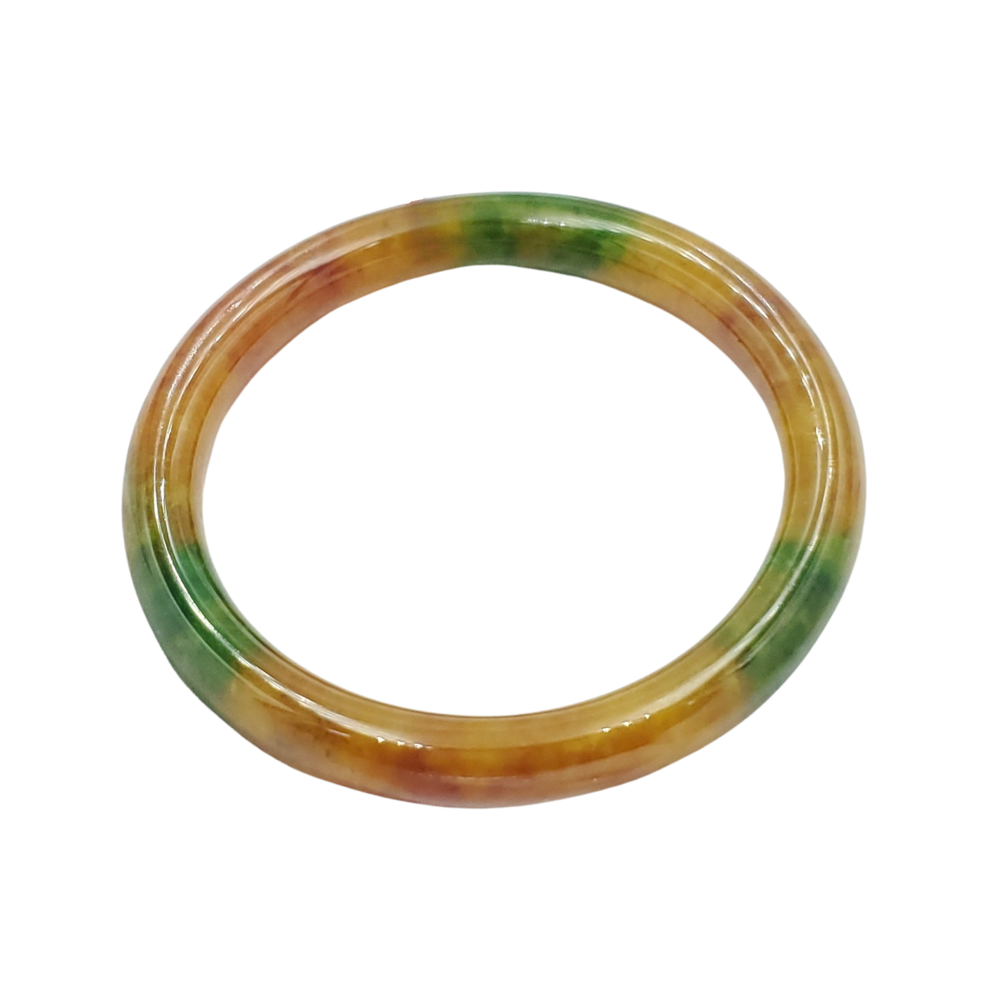 High Quality 48–72mm Jadeite Jade Yellow Green Spot YingMart Bangle Bracelets Gift for Her Mom Feng Shui Grandma Sister Mens