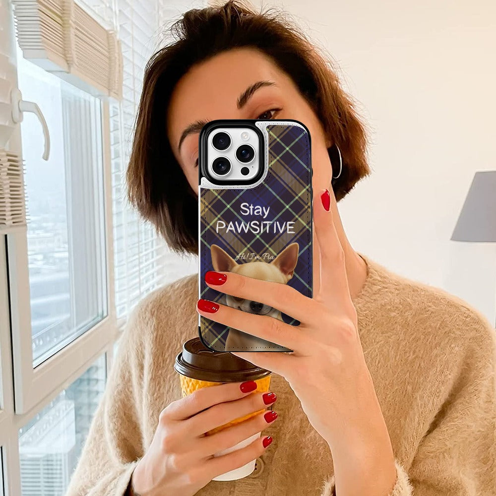 YingMart Stay PAWSITIVE Customized Pet Phone Case for Apple iPhone 16