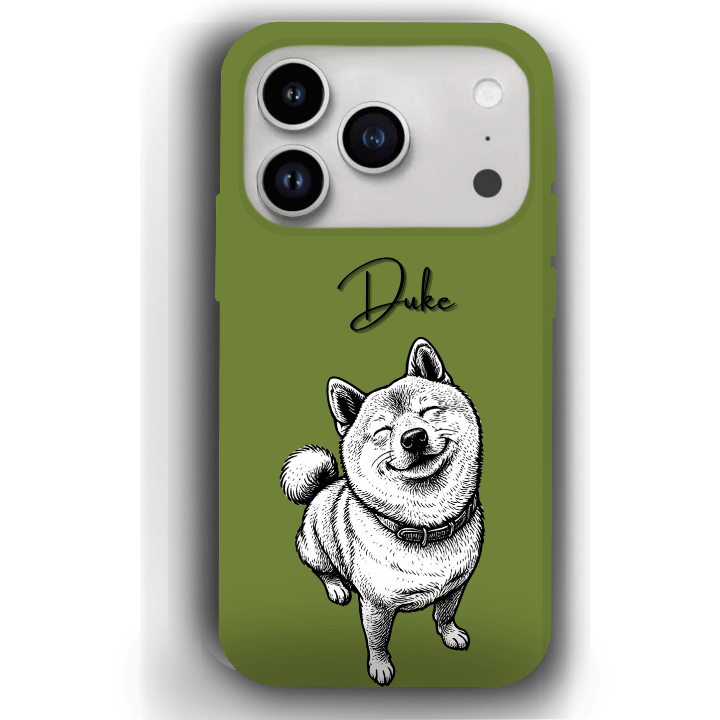 Custom Black & White Pet Phone Case for iPhone 17 by YingMart – Custom Photo Personalized Pet Line Art Design with Pet Name