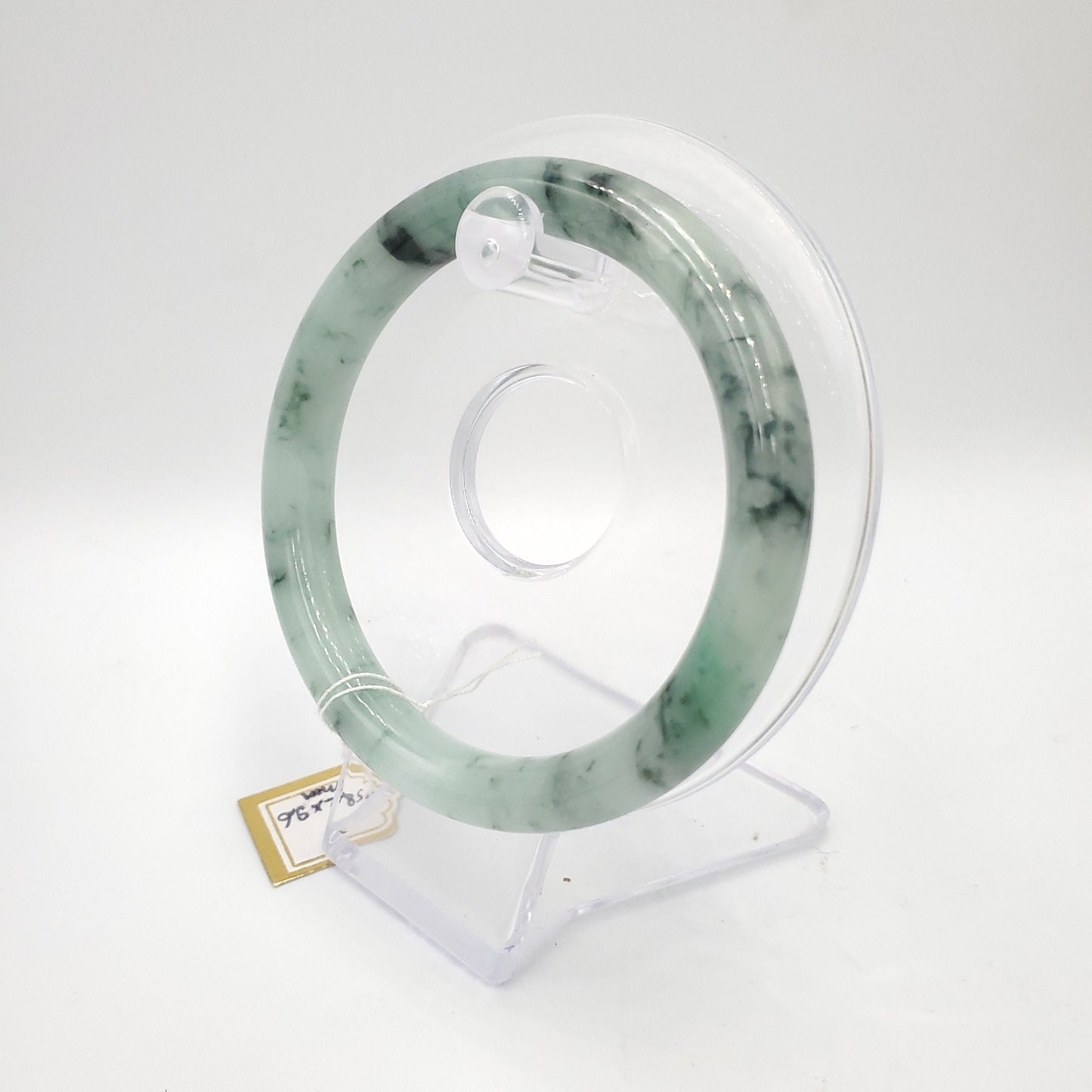 Yingmart 58mm Natural Green Jadeite Jade Bangle Bracelet, Real Gemstone, Vintage Jewelry, Gift for her, Accessories