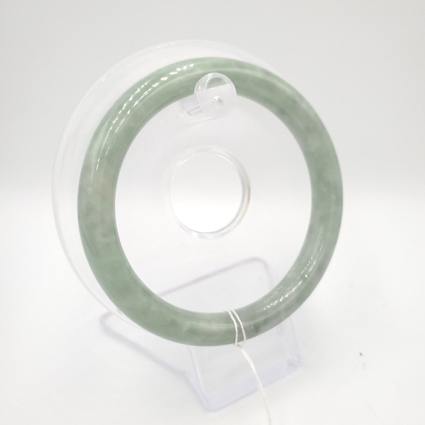 Yingmart 57mm Natural Green Jadeite Jade Bangle Bracelet, Real Gemstone, Vintage Jewelry, Gift for her, Accessories