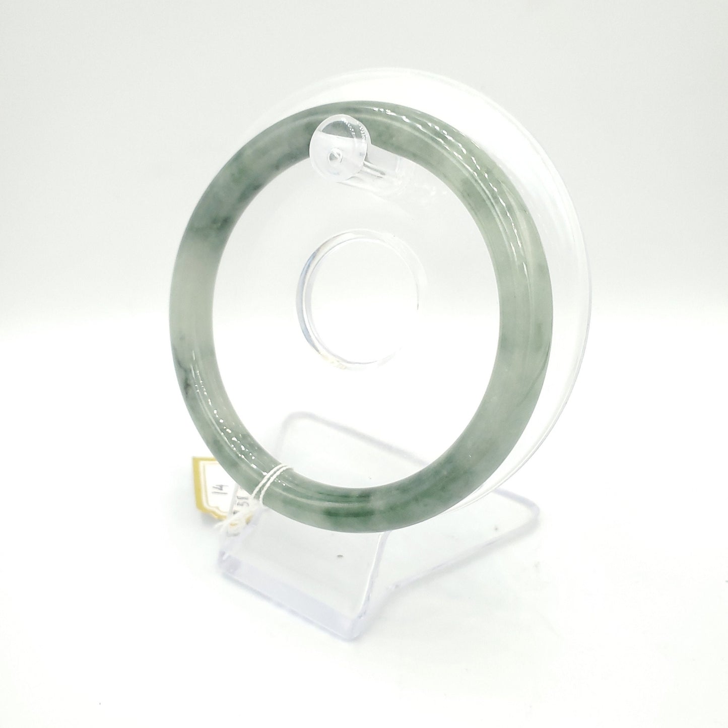 Yingmart 58mm Natural Green Jadeite Jade Round Shape Bangle Bracelet, Real Gemstone, Vintage Jewelry, Gift for her, Accessories