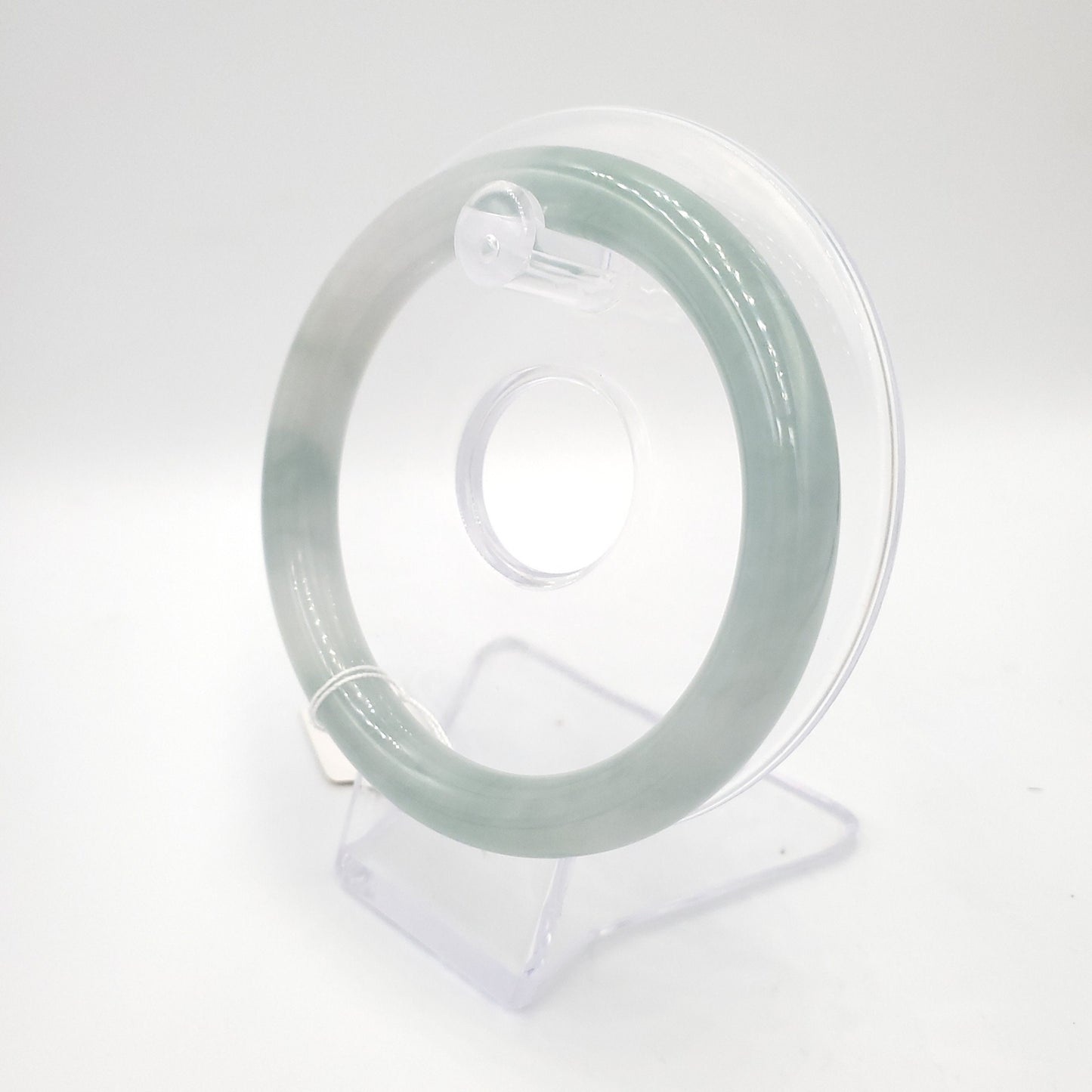 Yingmart 58mm Natural Green Jadeite Jade Bangle Bracelet, Real Gemstone, Vintage Jewelry, Gift for her, Accessories