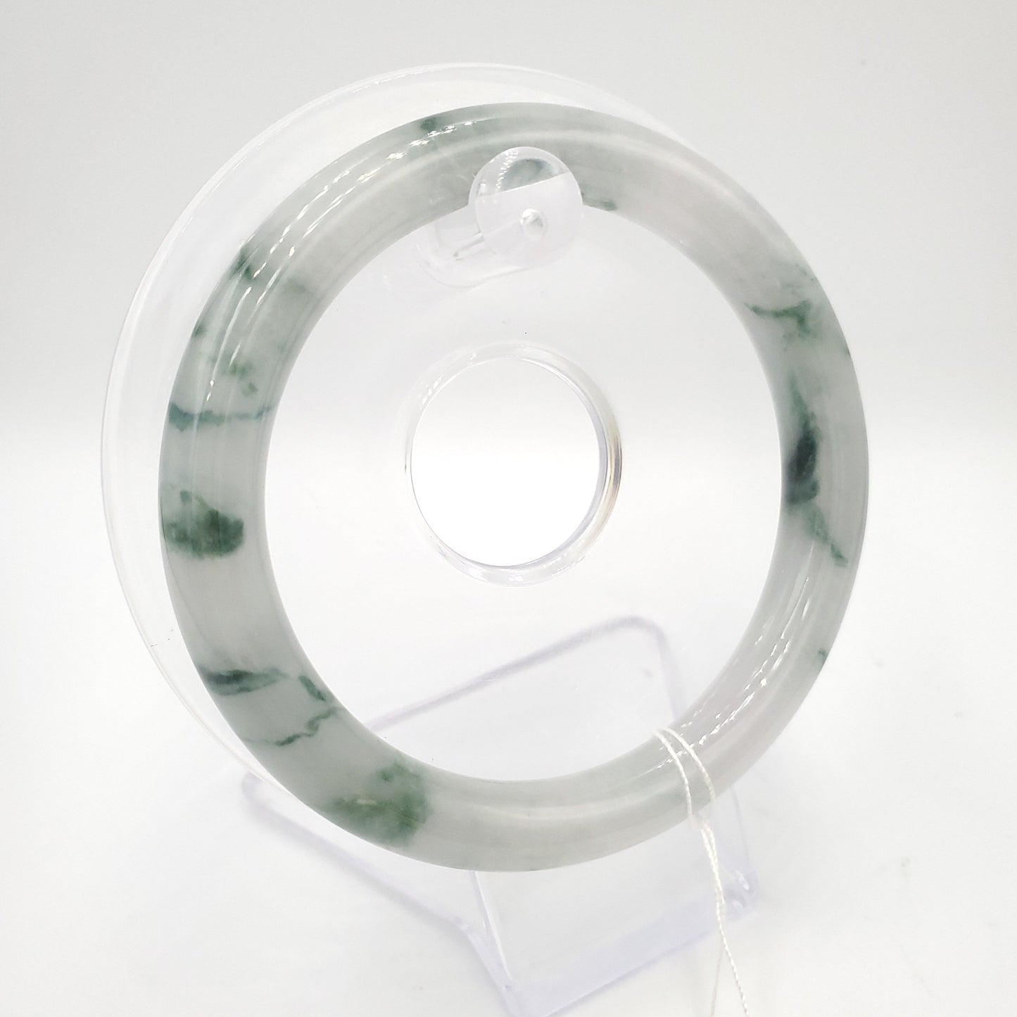 Yingmart 58mm Natural Green Jadeite Jade Bangle Bracelet, Real Gemstone, Vintage Jewelry, Gift for her, Accessories