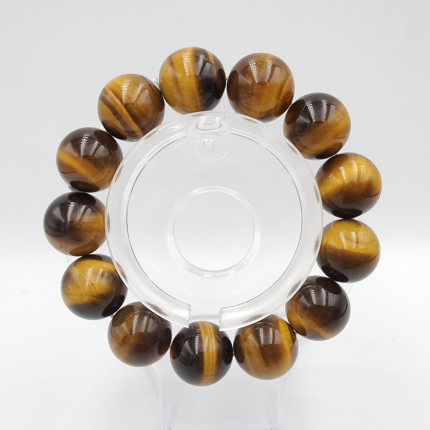 Yingmart 11 mm to 16mmTiger's Brown Yellow Quartz Bracelets, Real Gemstone Bracelet, Crystal Bracelet, Vintage Jewelry Gifts for Women