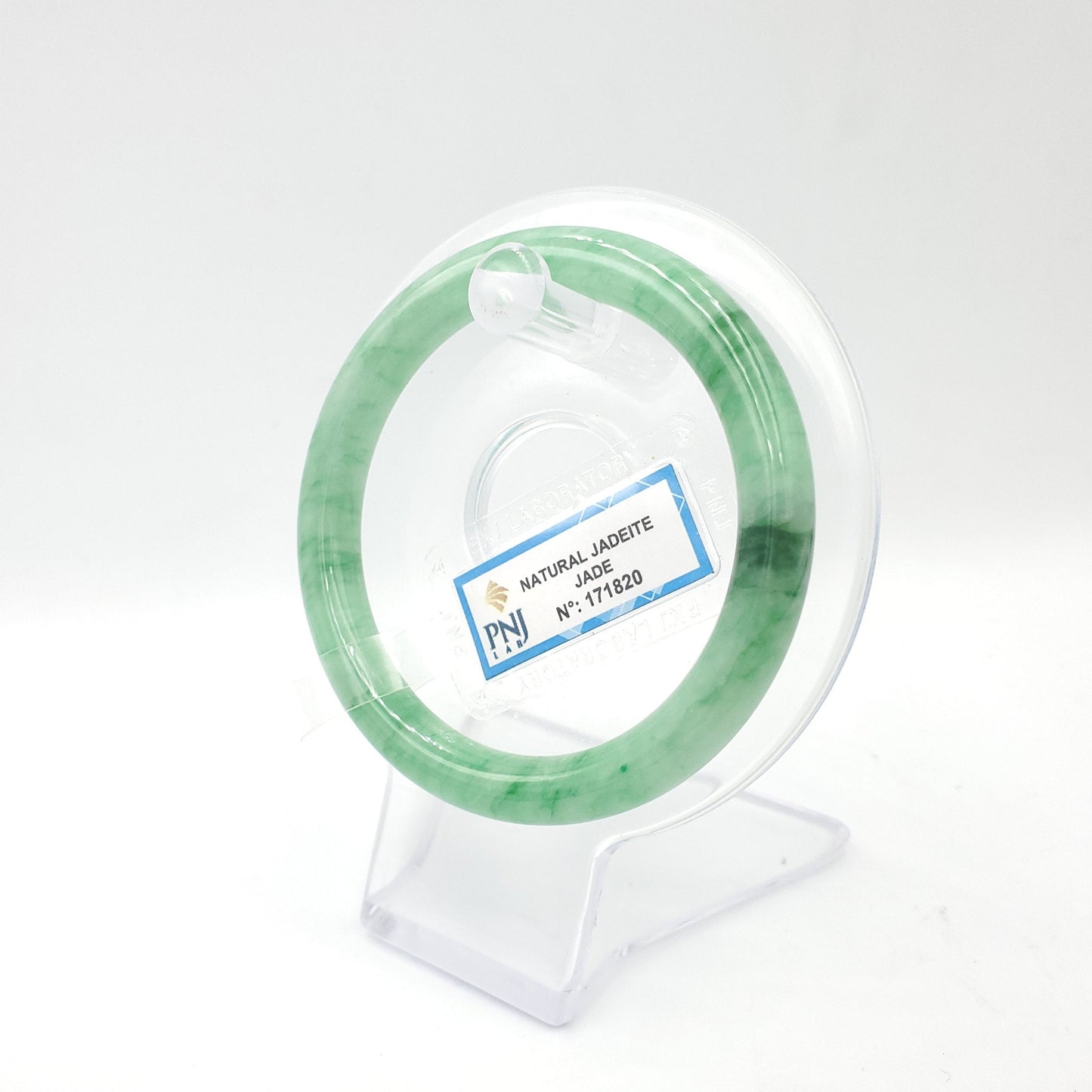 Yingmart 55mm PNJ Certified Genuine Green Natural Jadeite Jade Bangle Bracelet, Real Gemstone, Vintage Jewelry, Accessories