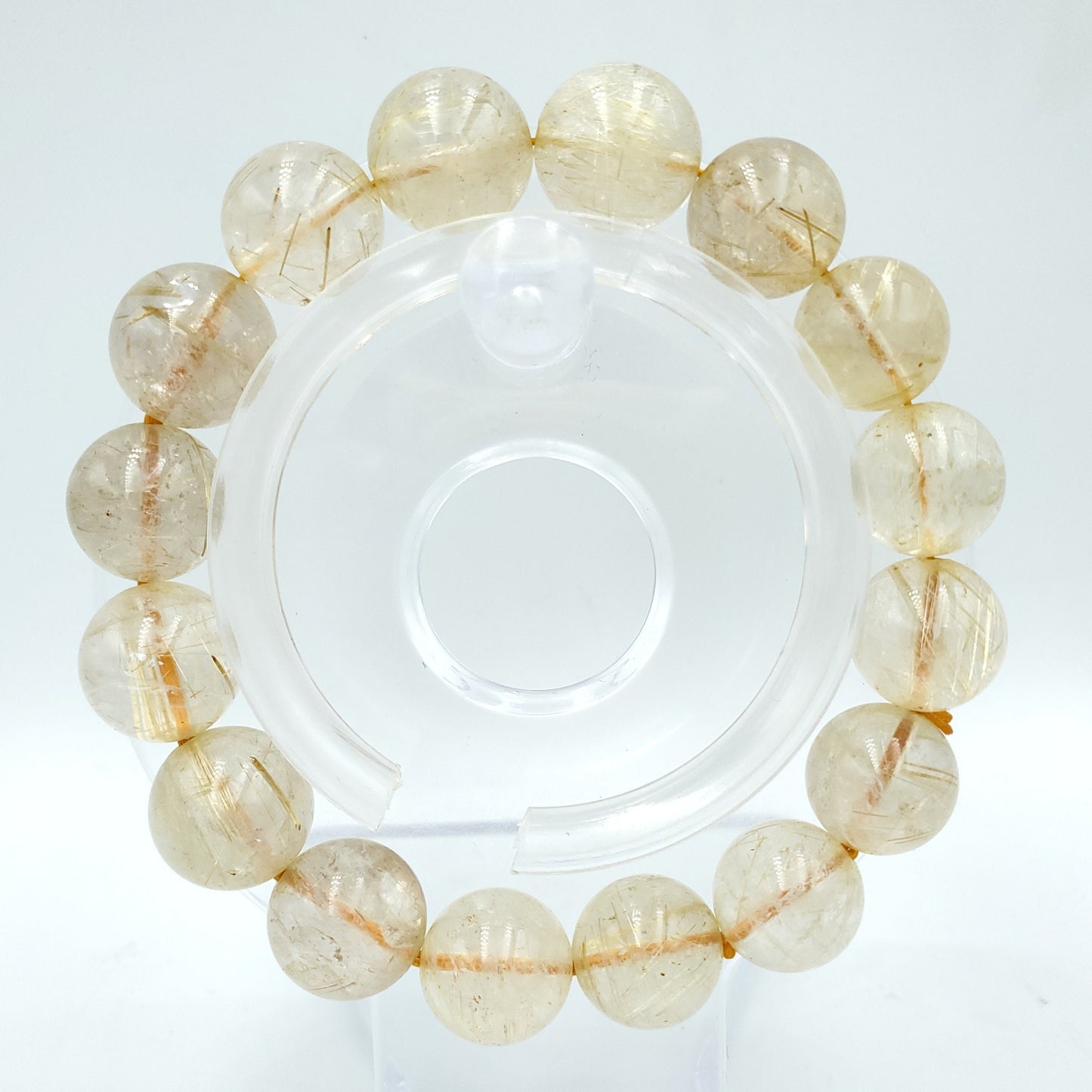 Yingmart 6mm to 13mm Natural Golden Rutilated Quartz Chain/Beaded Bracelet, Real Gemstone, Vintage Jewelry, Accessories, Gift for her