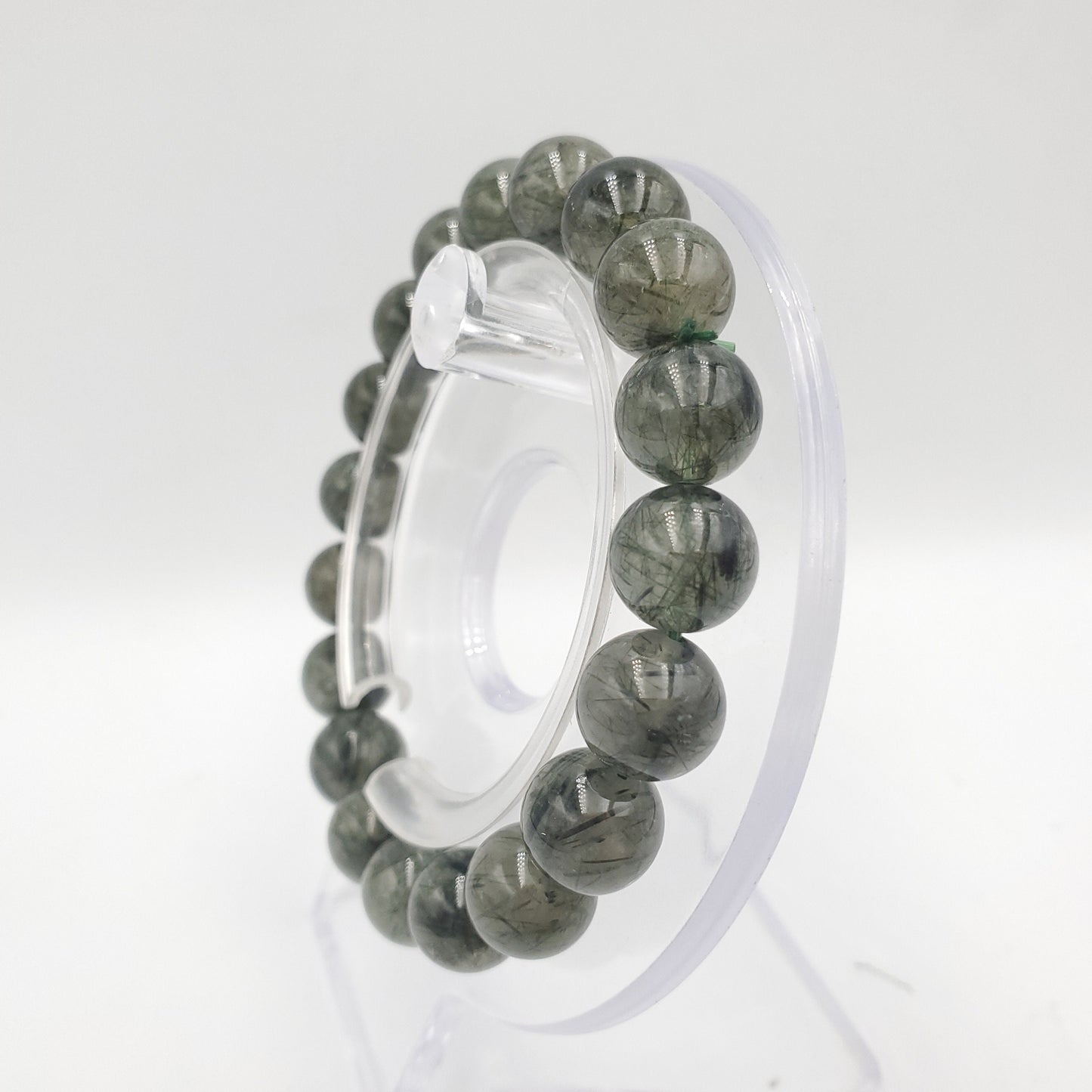 Yingmart 6mm to 13mm Natural Green Rutilated Quartz Chain/Beaded Bracelet, Real Gemstone, Vintage Jewelry, Accessories, Gift for her