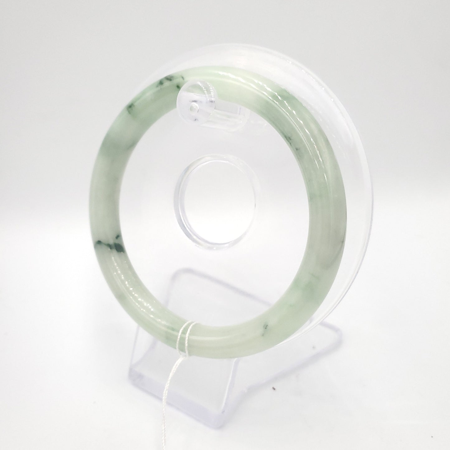 Yingmart 57mm natural green jadeite jade bangle bracelet, real gemstone, vintage jewelry, gift for her, accessories