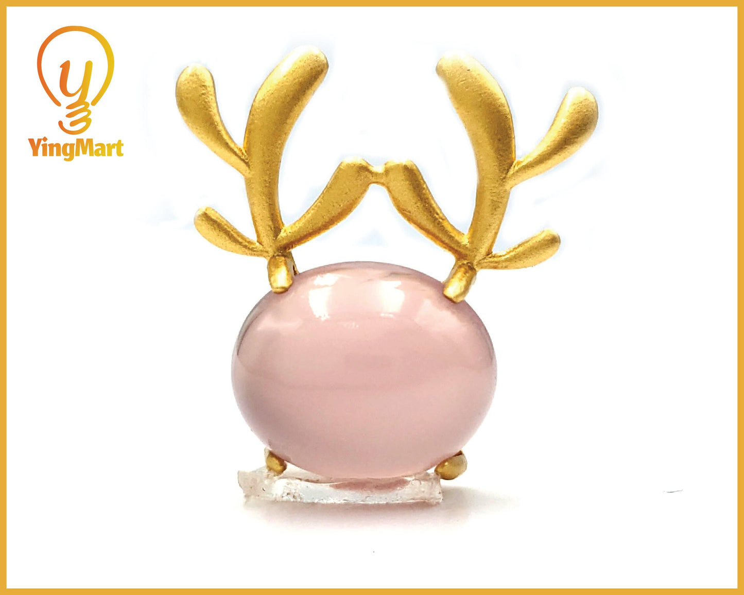 Genuine Pink Chalcedony pendant Shape  Reindeer Real Gemstone pendant, Vintage Jewelry, Gift For Her