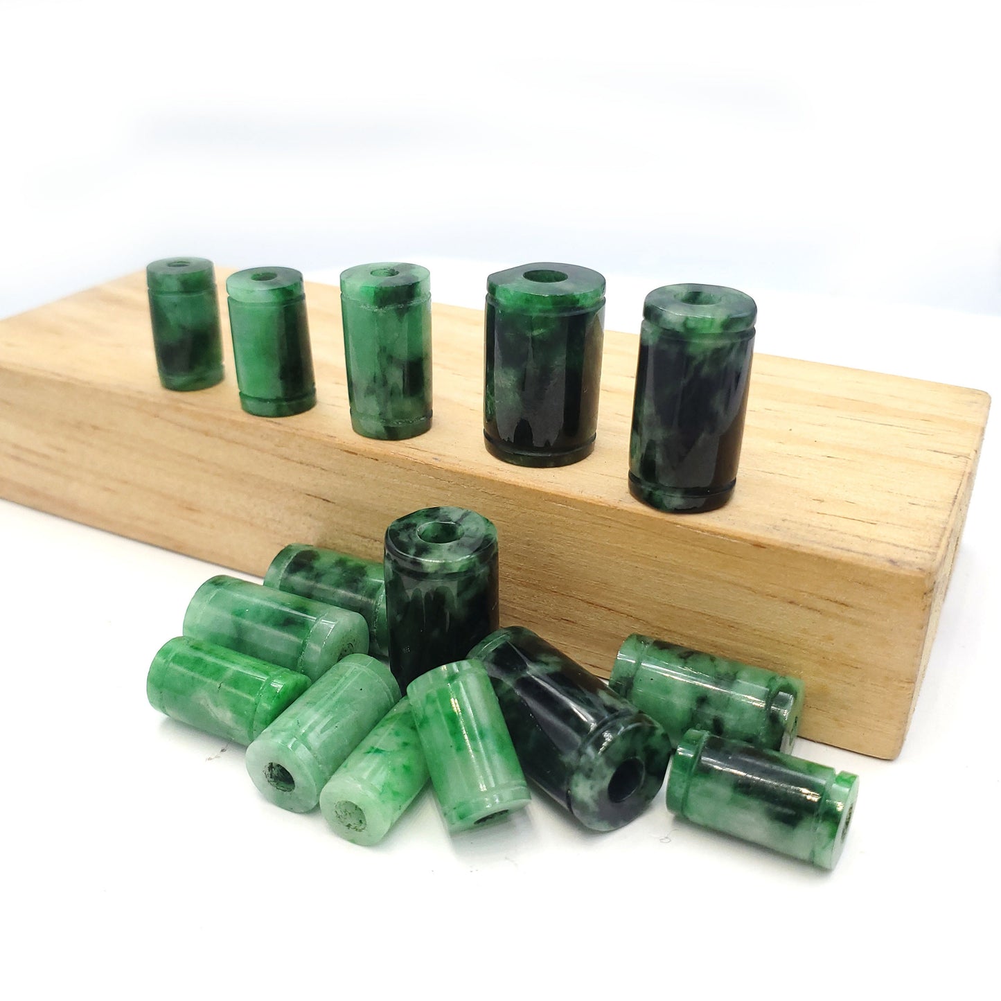 Yingmart Green natural jade charm, necklace,  Pendant, Chain bracelet bead decoration, Lucky pendant