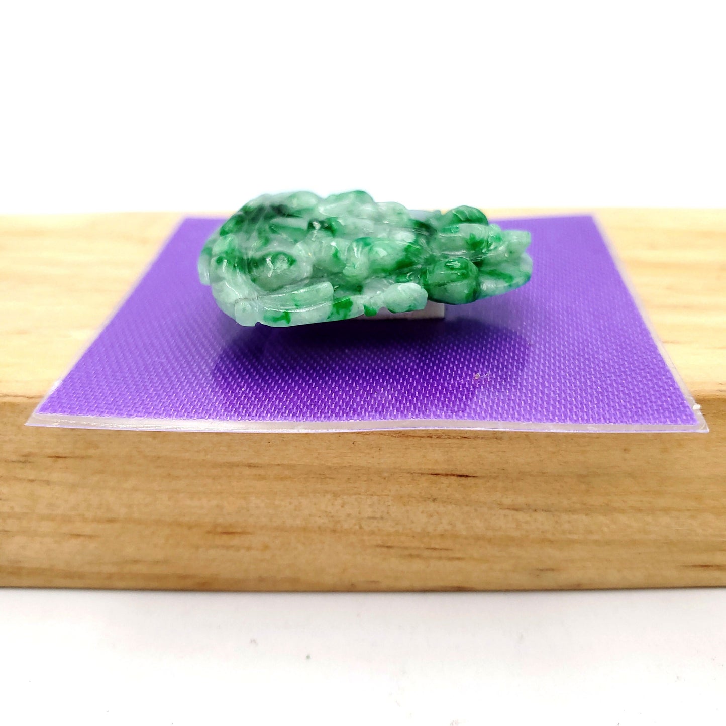 Yingmart Green Natural Jade Stone Carved Statue of Buddha Jadeite, Protection, Good Luck