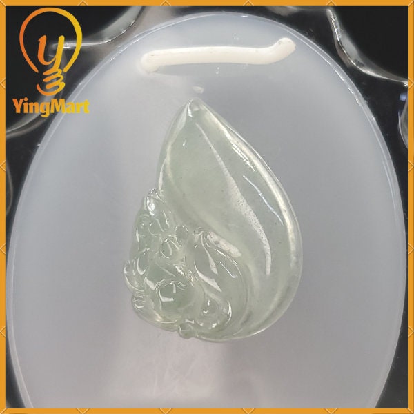 Yingmart Translucent Icy White Chipmunk Burmese Myanmar Genuine Jadeite Jade Grade A Hand Craving  Pedant