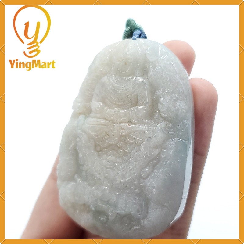 Yingmart Good Price 100% Natural Jadeite  Jade Pendant Natural Grade A  Hand Carved Dragon Kwanyin Guanyin Burmese Myanmar Genuine  Type A