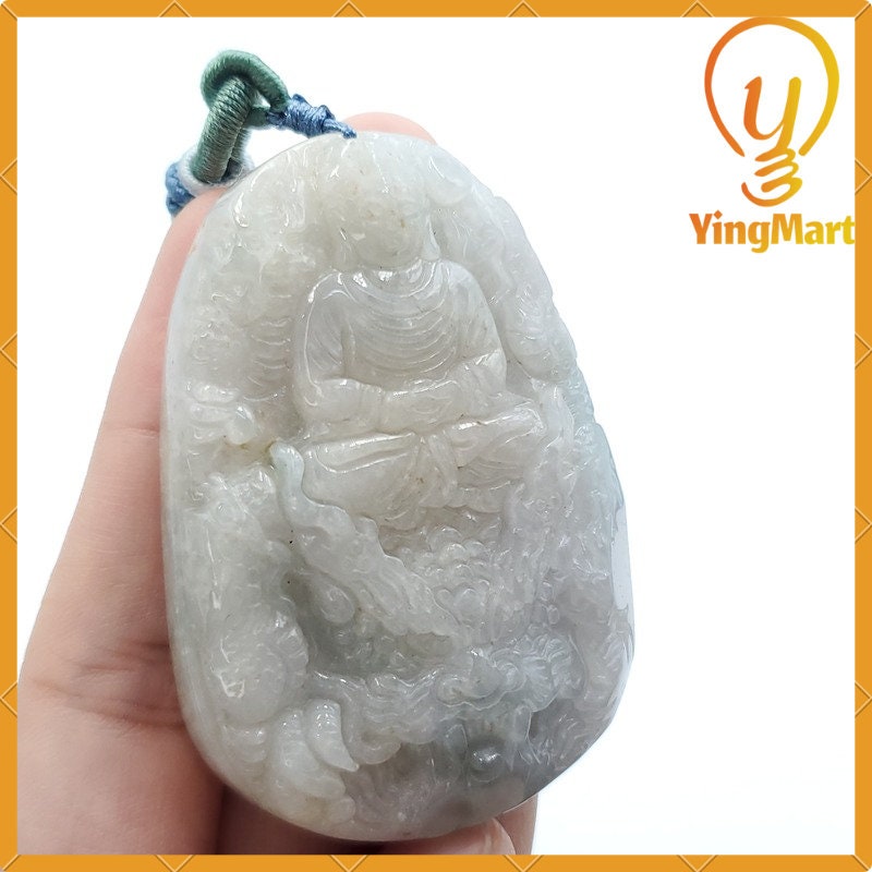 Yingmart Good Price 100% Natural Jadeite  Jade Pendant Natural Grade A  Hand Carved Dragon Kwanyin Guanyin Burmese Myanmar Genuine  Type A