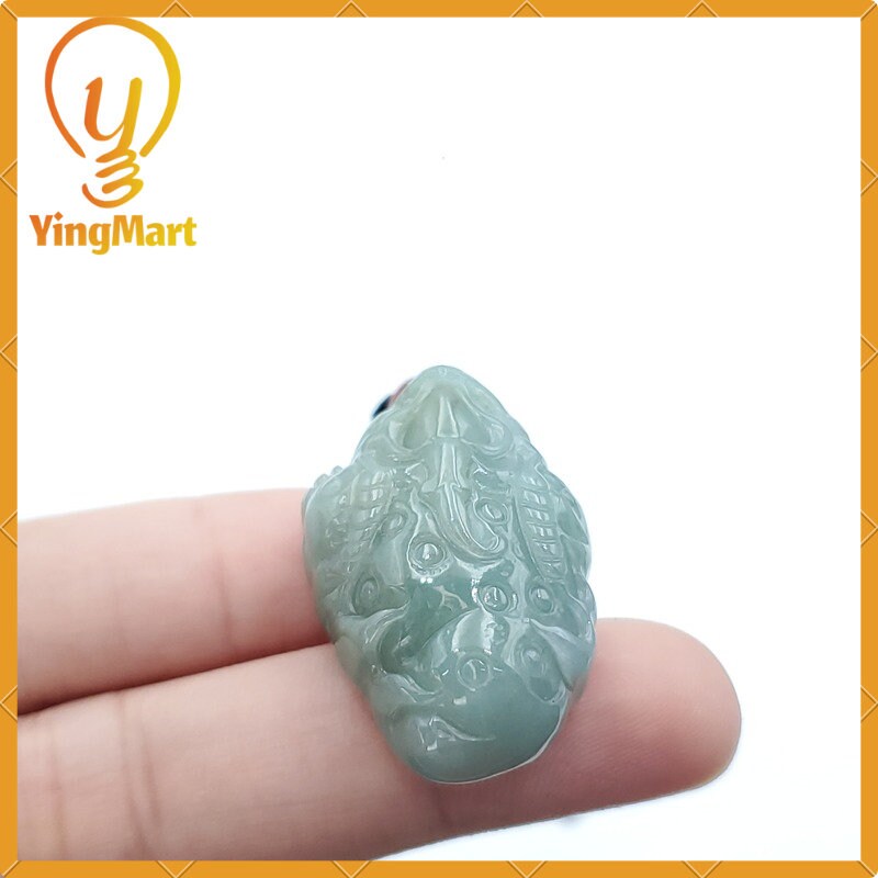 Yingmart  Fortune Pixiu Pendant 100% Natural  Burmese Myanmar Genuine Jadeite Real Jade Grade A Type A Hand Carved