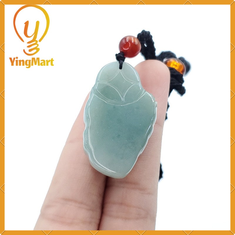 Yingmart  Fortune Pixiu Pendant 100% Natural  Burmese Myanmar Genuine Jadeite Real Jade Grade A Type A Hand Carved