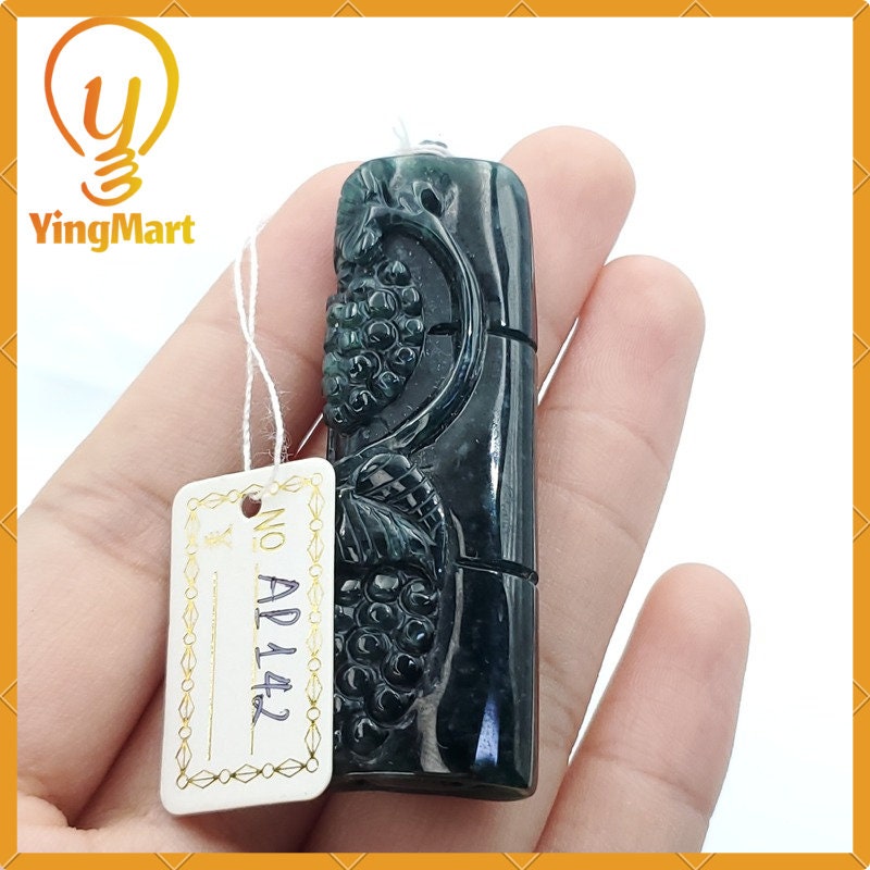 Yingmart Jade Pendant 100% Natural Burmese Myanmar Genuine Jadeite Real Jade Grade A Type A Hand Carved