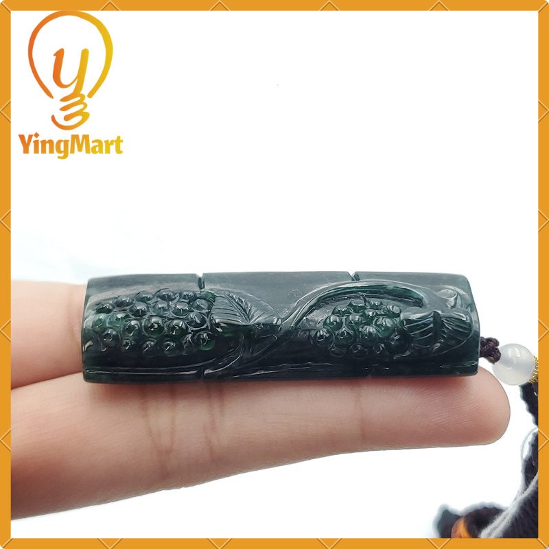 Yingmart Jade Pendant 100% Natural Burmese Myanmar Genuine Jadeite Real Jade Grade A Type A Hand Carved