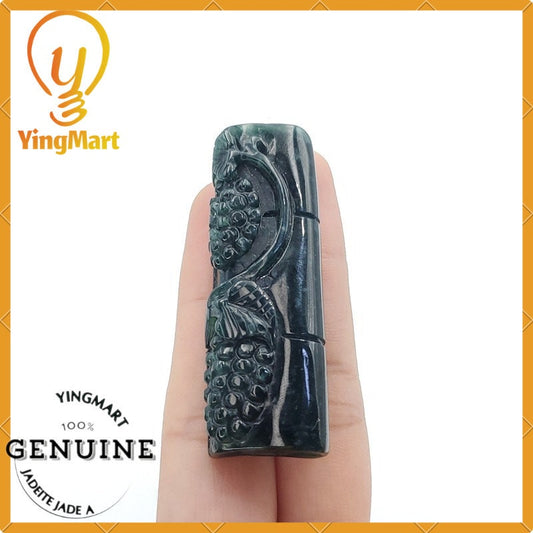 Yingmart Jade Pendant 100% Natural Burmese Myanmar Genuine Jadeite Real Jade Grade A Type A Hand Carved