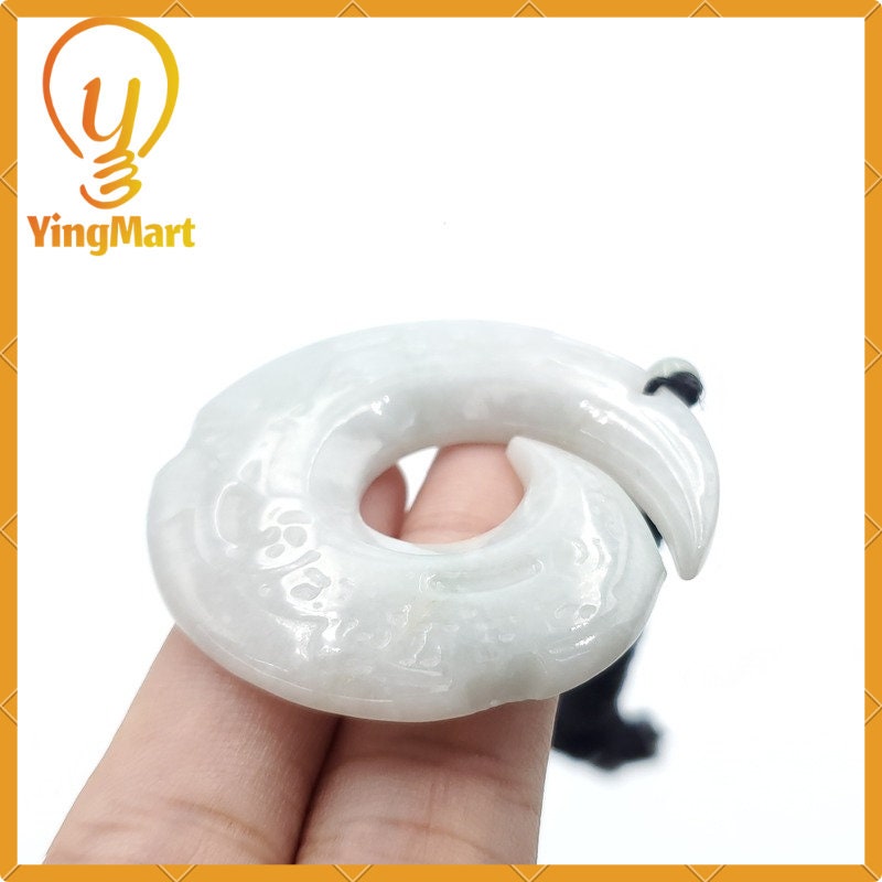 Yingmart 100% Jadeite Jade Pendant Burmese Myanmar Genuine  Real Jade Grade A Type A Hand Carved
