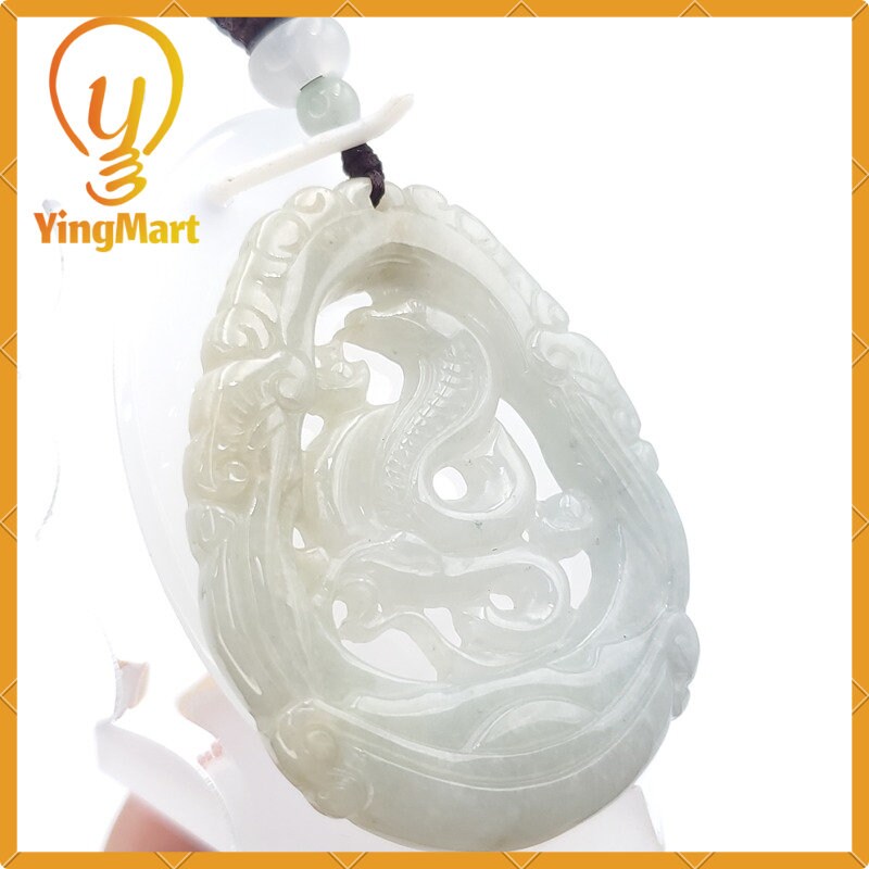 Yingmart Jade Zodiac Snake 100% Natural Jade Pendant  Burmese Myanmar Genuine Jadeite Real Jade Grade A Type A Hand Carved