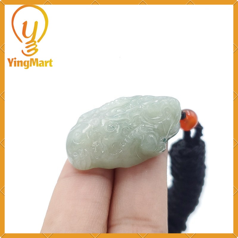 Yingmart Fortune Pixiu Pendant 100% Natural  Burmese Myanmar Genuine Jadeite Real Jade Grade A Type A Hand Carved