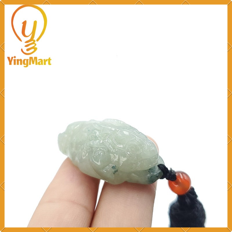 Yingmart Fortune Pixiu Pendant 100% Natural  Burmese Myanmar Genuine Jadeite Real Jade Grade A Type A Hand Carved