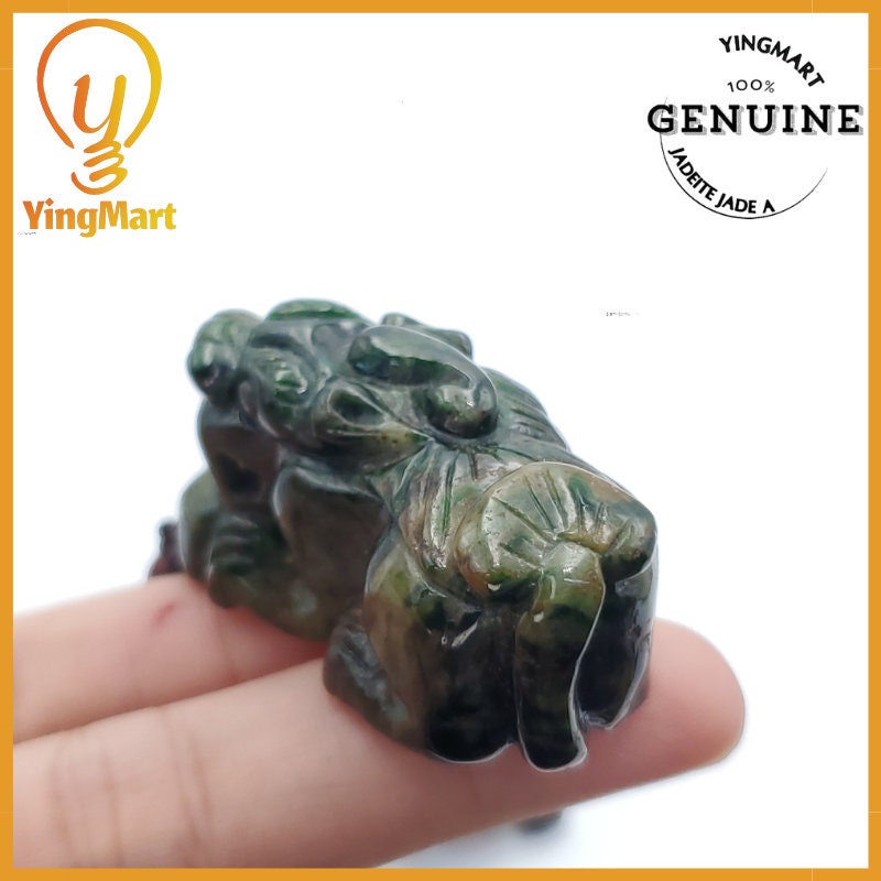 Yingmart Natural Marble PiXiu Pendant Genuine Jadeite Real Jade Type A Grade A Type A Hand Carved