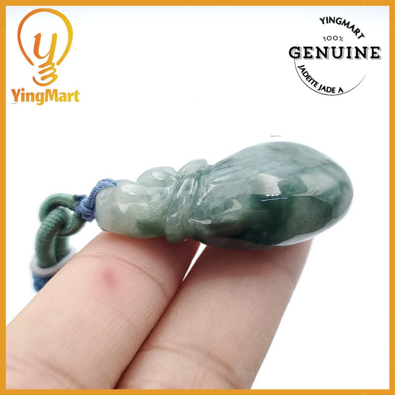 Yingmart Fei Cui Money Bag Jade Pendant 100% Genuine Jadeite Real Jade Type A Grade A Hand Carved