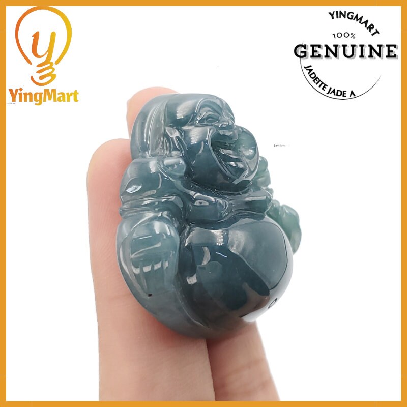 Yingmart Buddha Jade Pendant 100% Genuine Burmese Myanmar Jadeite Real Jade Type A Grade A Hand Carved