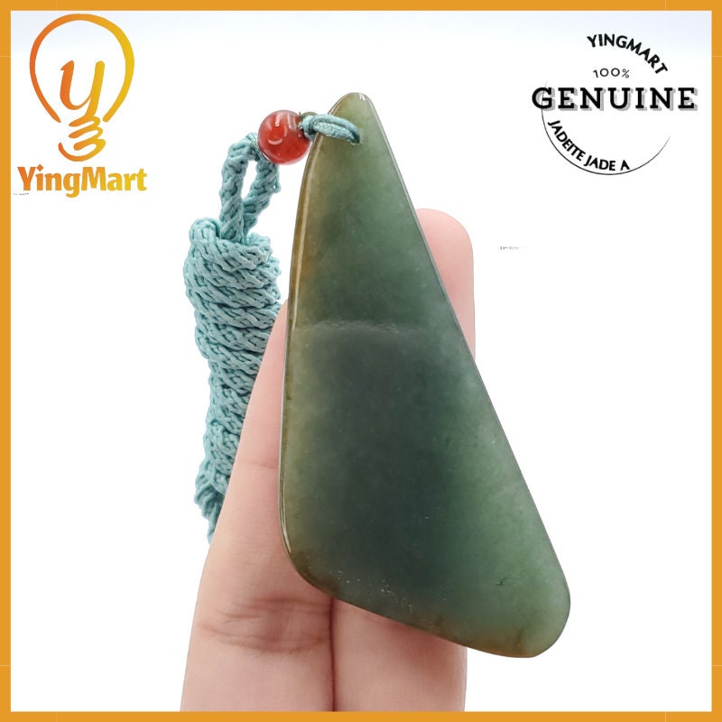 Yingmart Jade Pendant 100% Genuine Jadeite Real Jade Type A Grade A Hand Carved
