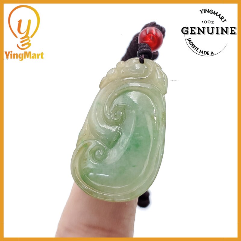 Yingmart Ruyi Jade Pendant  Genuine Jadeite Real Jade Type A Grade A Hand Carved