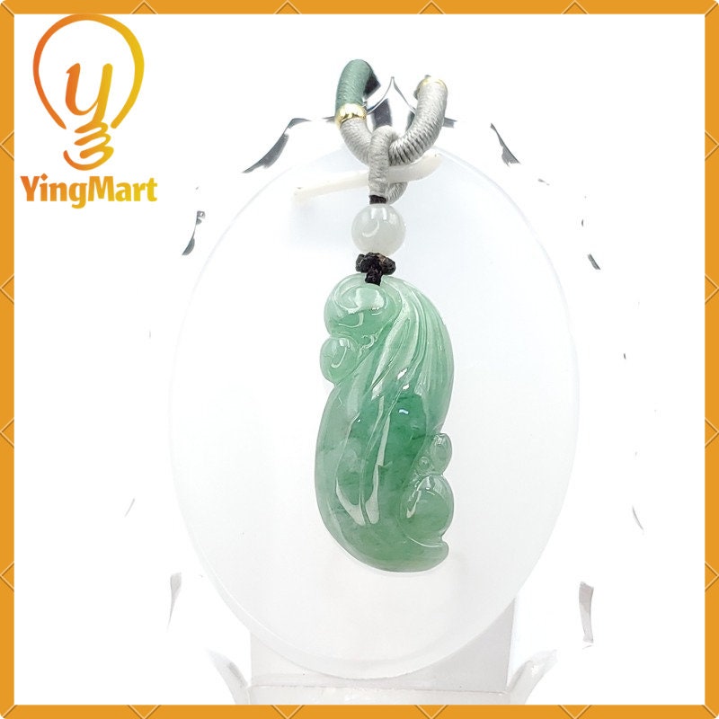 Yingmart 100% Natural Jade Pendant Genuine Jadeite Real Jade Type A Grade A Hand Carved