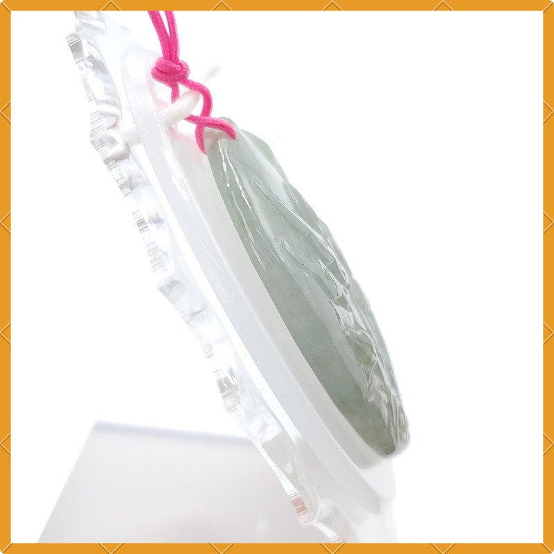 Yingmart Fairy Tale Pendant 100%  Genuine Jadeite Real Jade Type A Grade A Hand Carved
