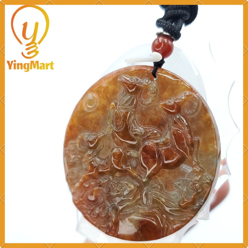 Yingmart 100% Natural Jade Goat Age marble Pendant Genuine Jadeite Real Jade Type A Grade A Hand Carved