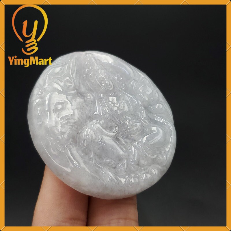 Yingmart 100% Natural Myanmar Jade Buddha Guan Yin Pendant Genuine Jadeite Real Jade Type A Grade A Type A Hand Carved