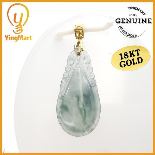 Yingmart Ruyi Jade Pendant  Genuine Jadeite Real Jade Type A Grade A Hand Carved