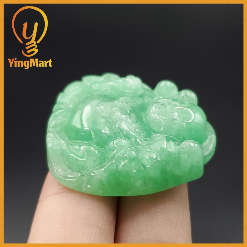 Yingmart Buddha Jade Pendant 100% Genuine Jadeite Real Jade Hand Carved Statue of Buddha Jadeite, Protection, Good Luck