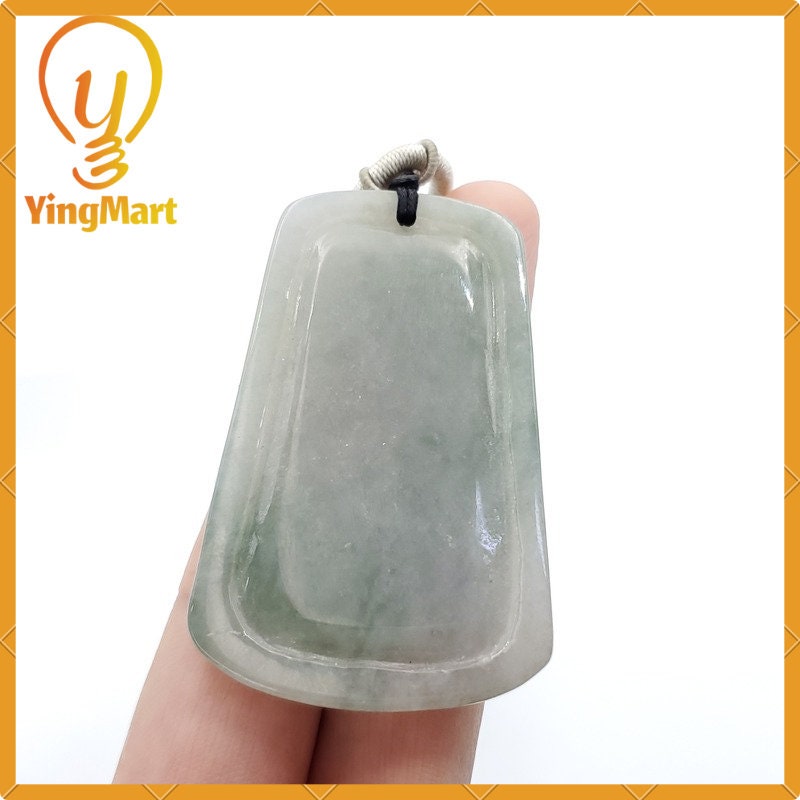 Yingmart 100% Jadeite Jade Pendant Carved Landscape   Burmese Myanmar Genuine Jadeite Real Jade Grade A Type A